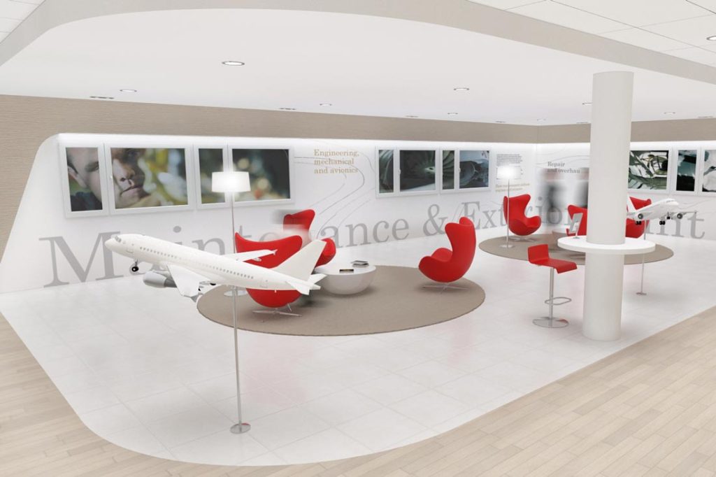 showroom en 3D : perspective 3D pour Jet Aviation