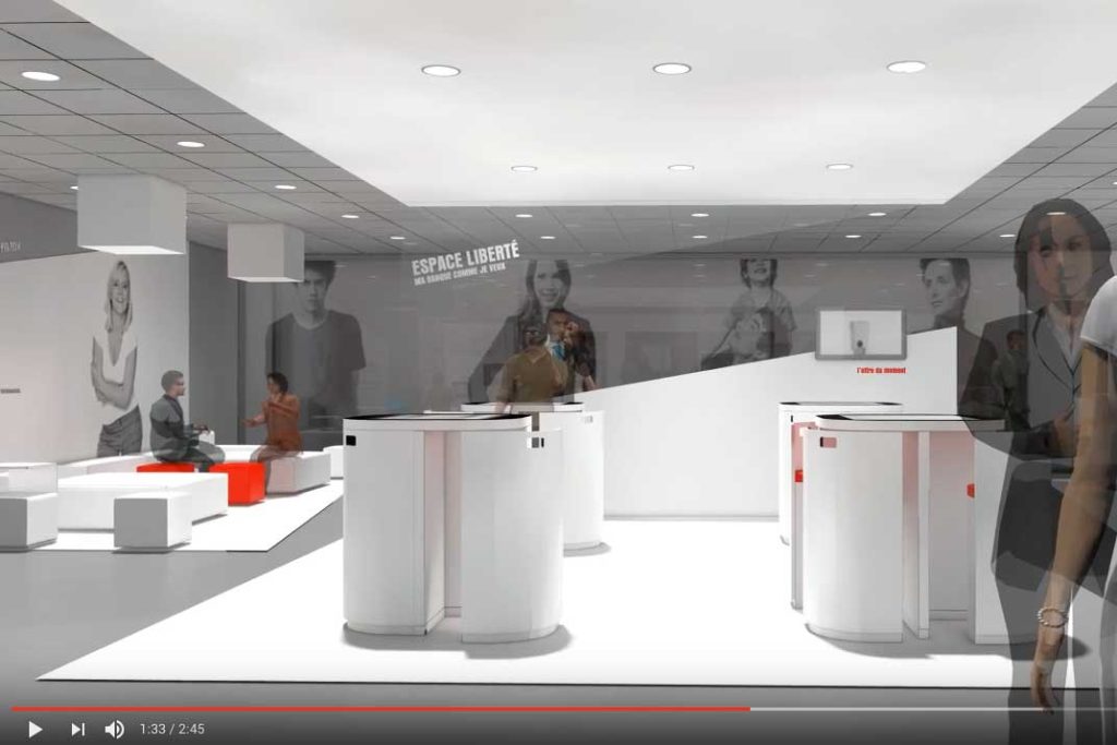 Vidéo 3D aménagement des agences Caisse d'Epargne