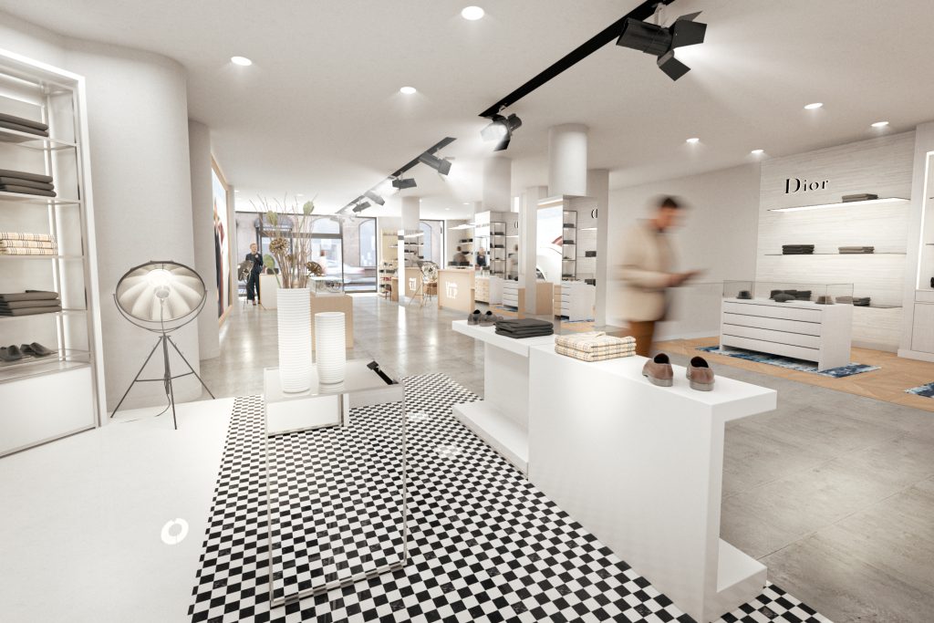 Boutique de luxe en 3D : retail